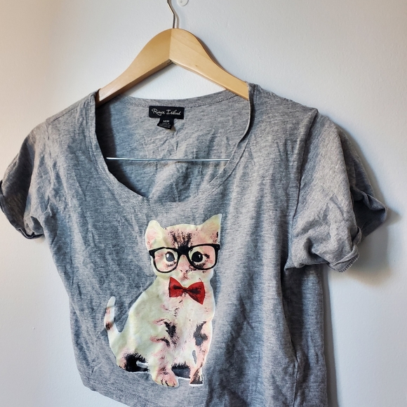 River Island Kitten/Cat Cropped Top - Size M - Picture 5 of 6